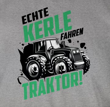 Shirtracer T-Shirt Echte Kerle fahren Traktor Trecker Landwirt Bauer Geschenk Fahrzeuge