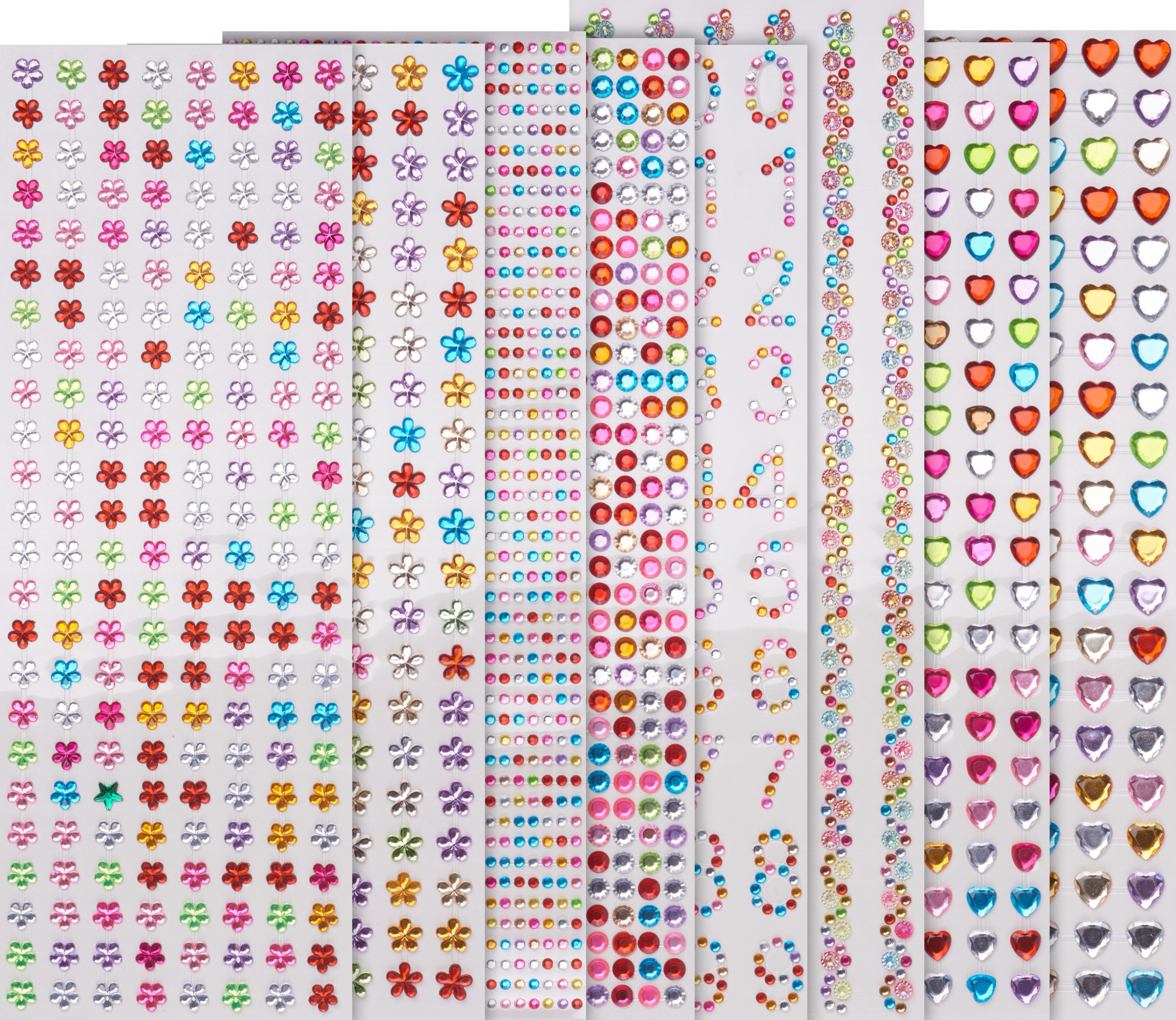 VBS XXL Schmuckset Karten Strass-Stein-Sticker, bunt günstig online kaufen