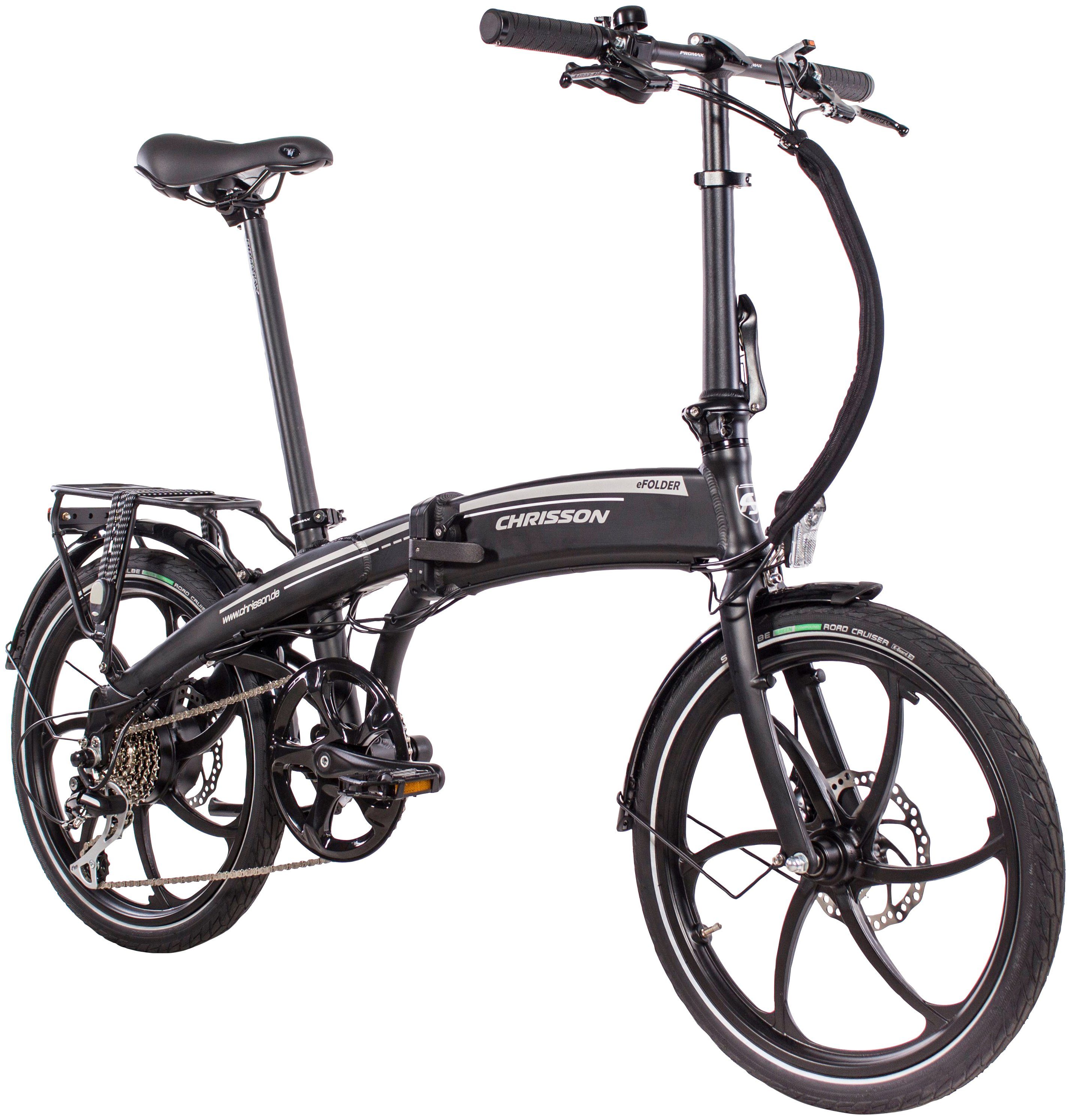 CHRISSON E-Bike Klapprad »eFolder«, 8 Gang, Shimano Acera ...