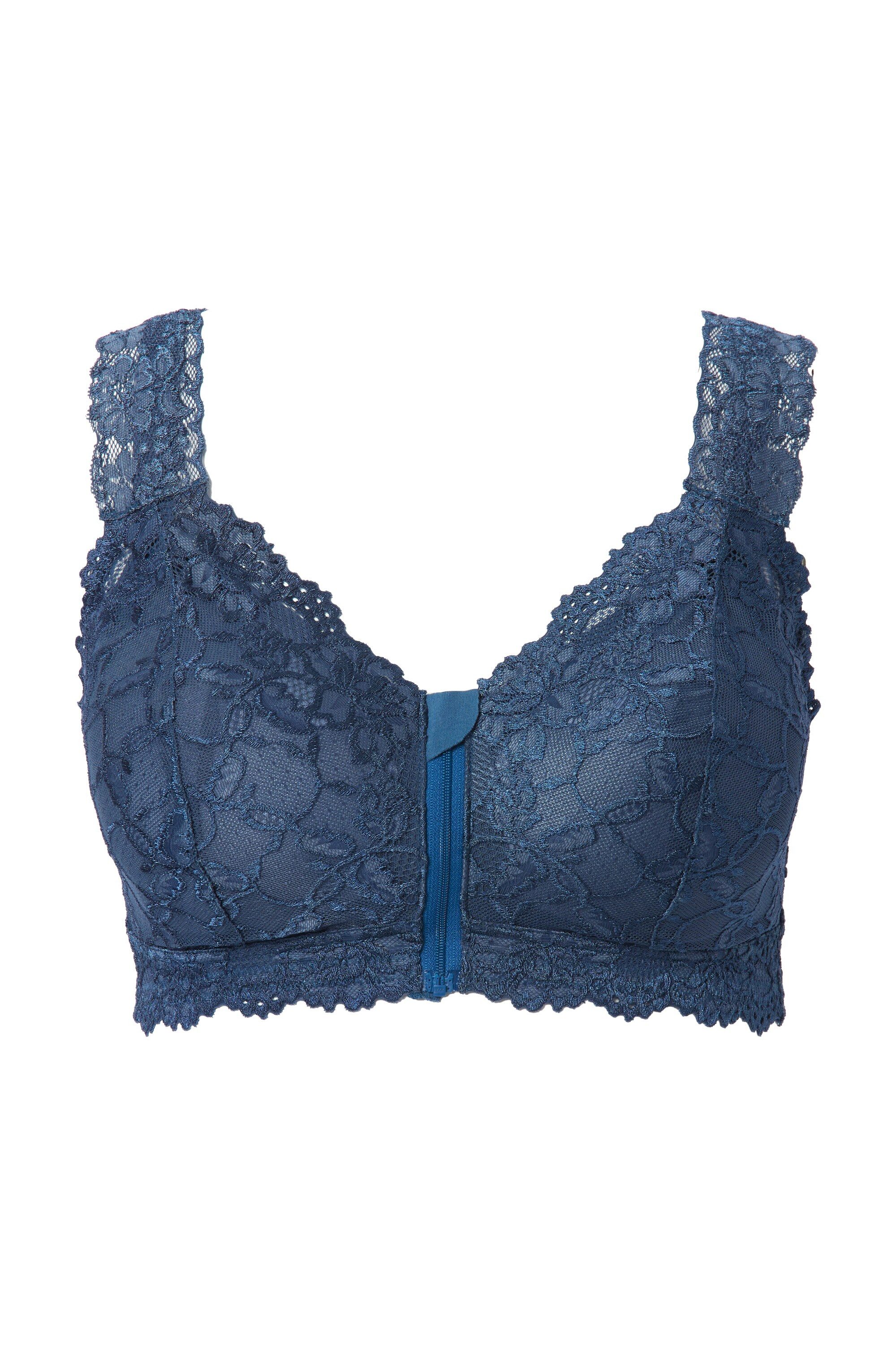 Ulla Popken Bustier Bralette Spitze Reißverschluss ohne Bügel – Bild 2 von 5