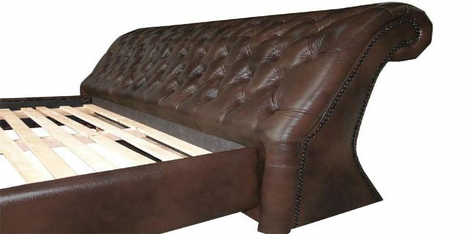 JVmoebel Polsterbett Chesterfield Big Bett in antikem Design mit edlem Flair (Chesterfield Bett OXFORD 160/180x200cm), Made in Europa