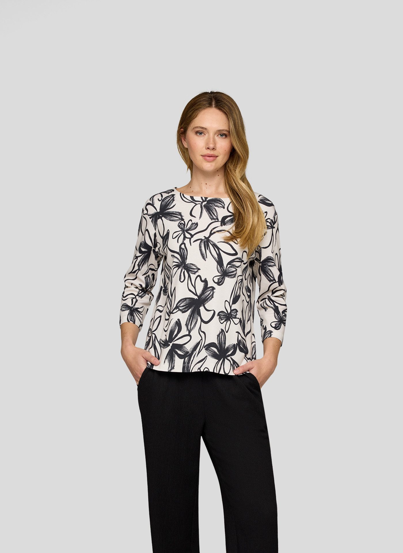Rabe 3/4-Arm-Shirt mit All-Over Print günstig online kaufen