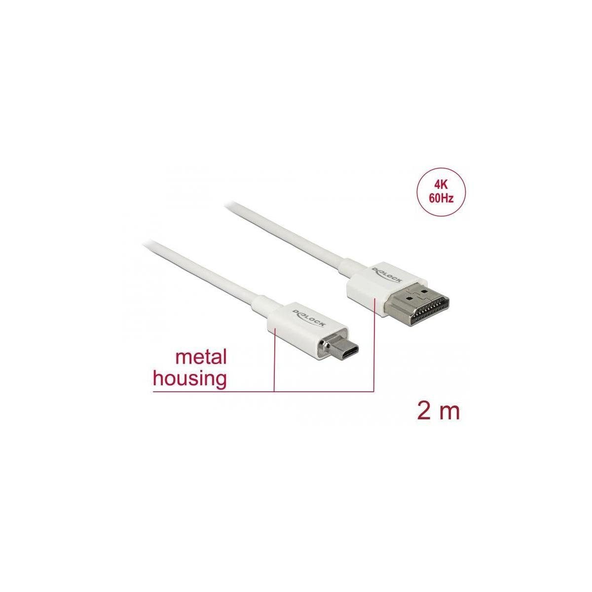 High - Delock Computer-Kabel, HDMI-A, Speed Stecker Kabel (200,00 HDMI mit >... HDMI-A HDMI cm) Ethernet