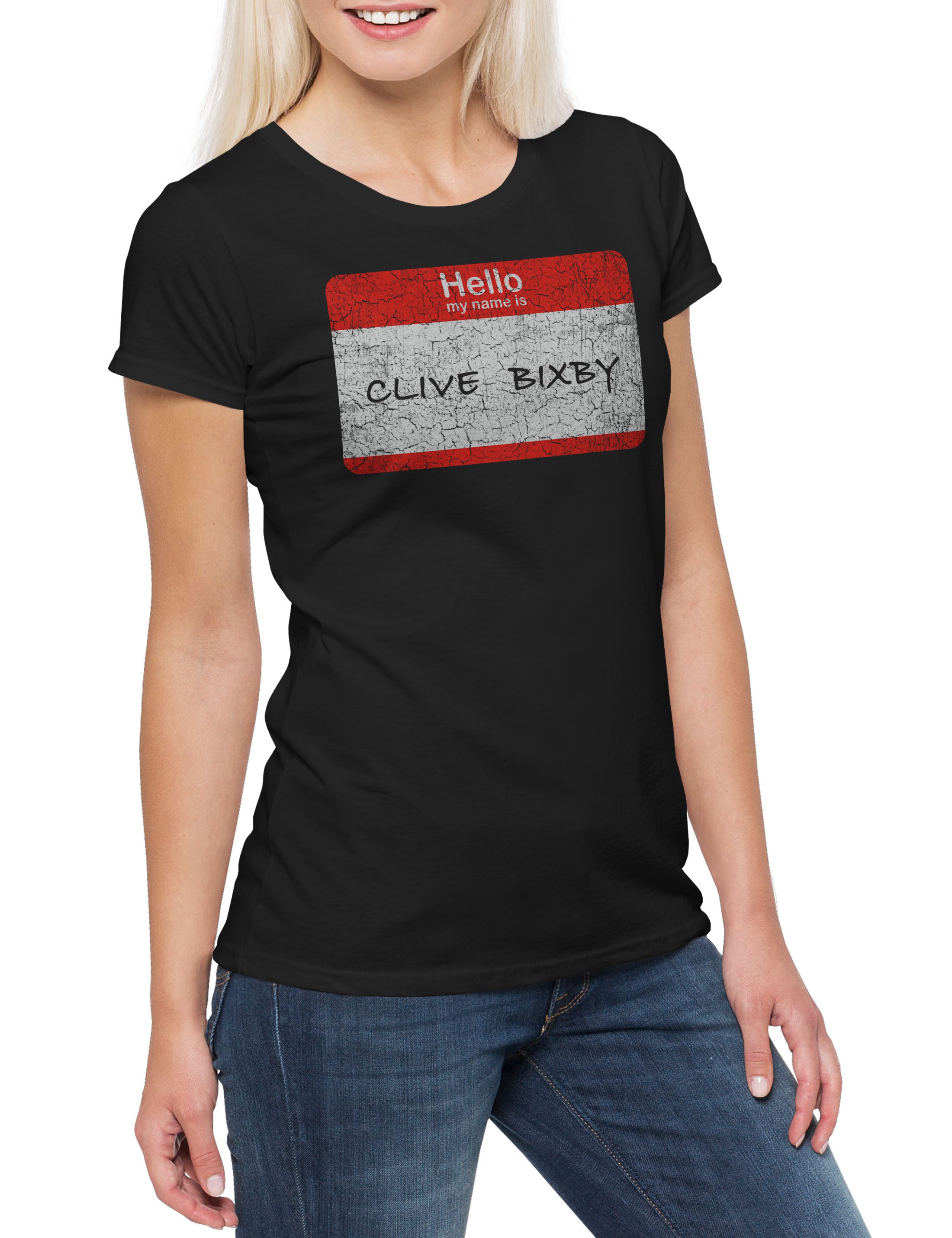 Urban Backwoods Print-Shirt Clive Bixby Damen T-Shirt Modern Fun Family Philip Humphrey Sign Logo (1-tlg) Cameron Tucker Namensschild Symbol