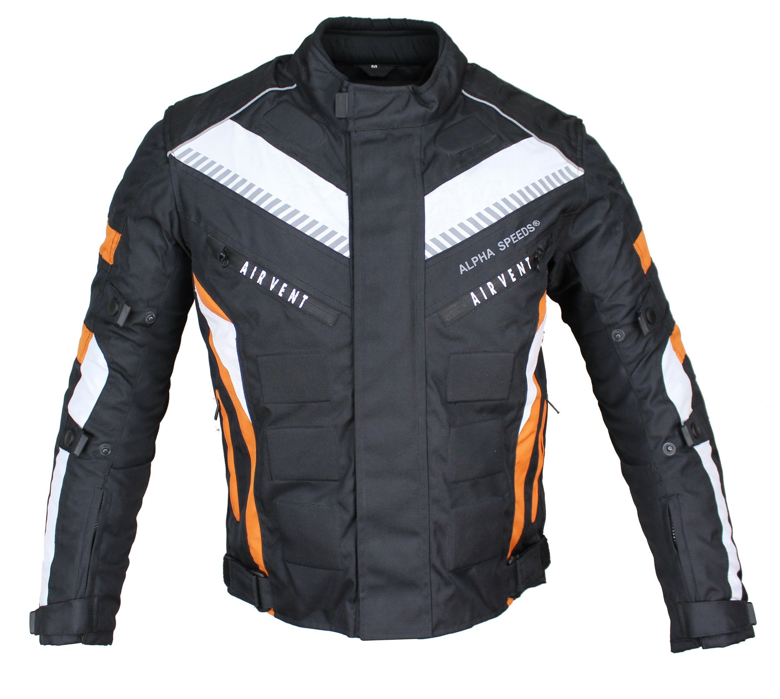 Alpha Speeds Motorradjacke Herren Motorrad Biker Textil Jacke Wasserdicht Jacke mit Protektoren Belüftungssystem, Innenjacke ist trennbar: All Season, SLIM Oran – Bild 4 von 5