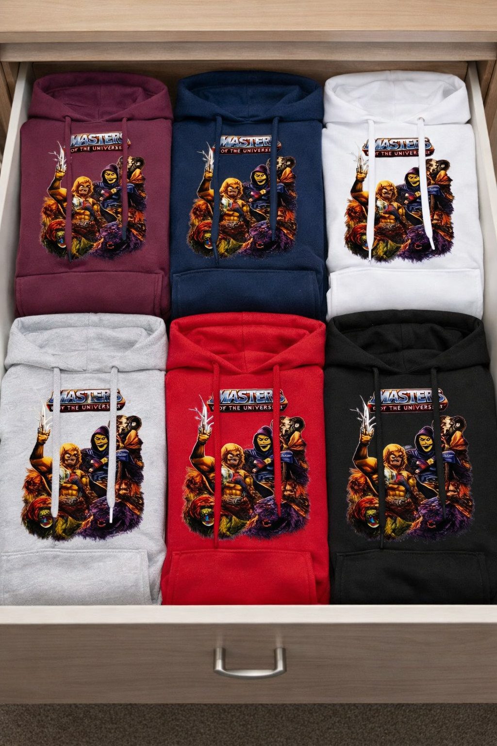 Blondie & Brownie Hoodie Masters of the Universe Hoodie Damen Retro Helden Print Kapuze Baumw (Einzelstück, Einzelartikel) Eternia Helden Street Hoodie Damen Fit
