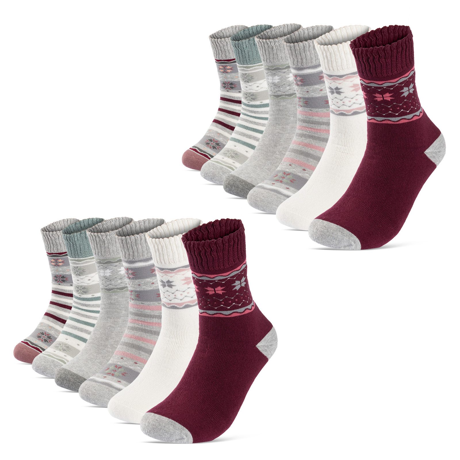 sockenkauf24 Thermosocken 6 oder 12 Paar Damen Wintersocken Damensocken mit günstig online kaufen