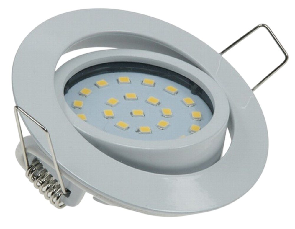 ChiliTec Einbauleuchte ChiliTec LED Einbauleuchte Spot 3Watt flach 230V Warmweiß, Einbauleuchte, LED fest integriert, warmweiß