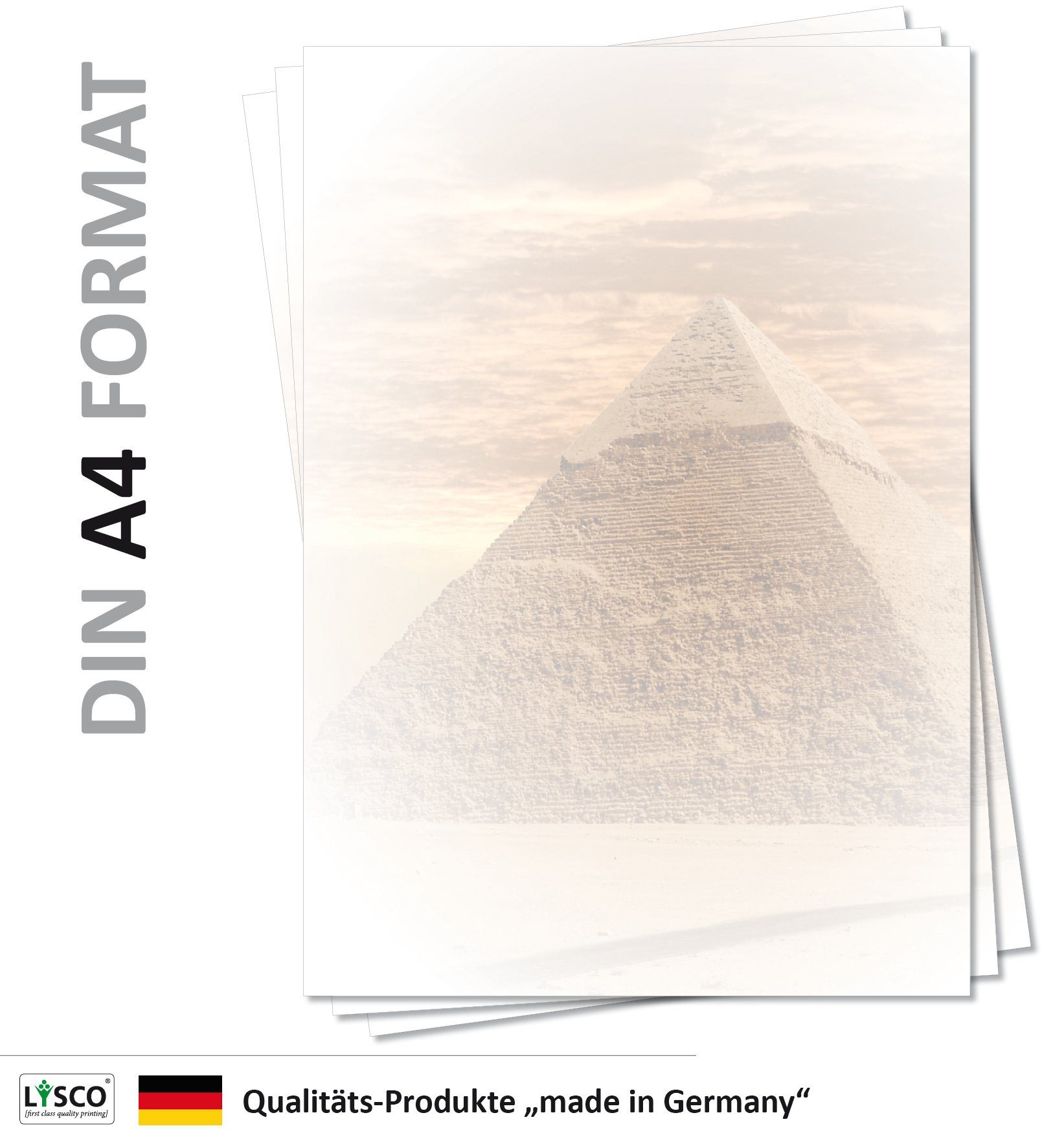 LYSCO Briefpapier Motivpapier Sehenswürdigkeiten DIN A4, gut beschreibbar, Urlaubsatmosphäre, für alle Drucker geeignet.