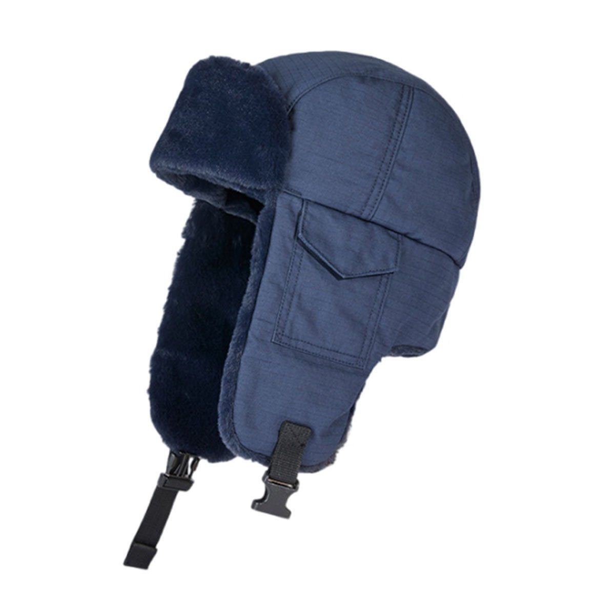 YANN Skimütze Herren-Skimütze, warm und winddicht, geeignet zum Fahren im Freien (warm und winddicht zum Reiten im Freien) Navy blau
