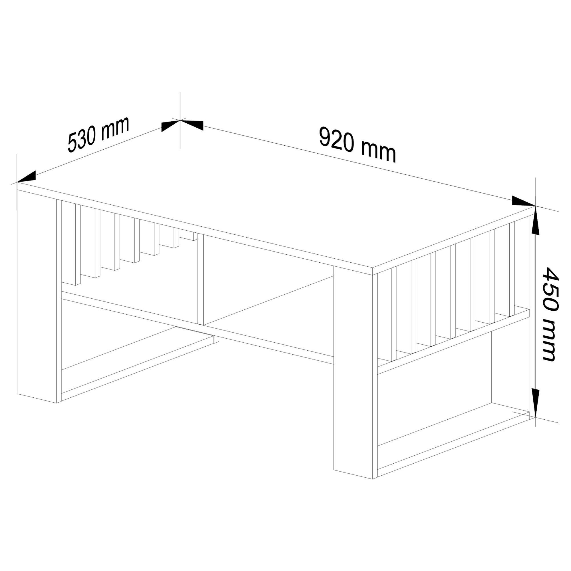 Raumhirsch Furniture Couchtisch Moderner Sofatisch (Kaffeetisch, Wohnzimmertisch 92×50x45 cm), Beistelltisch in 5 Farben