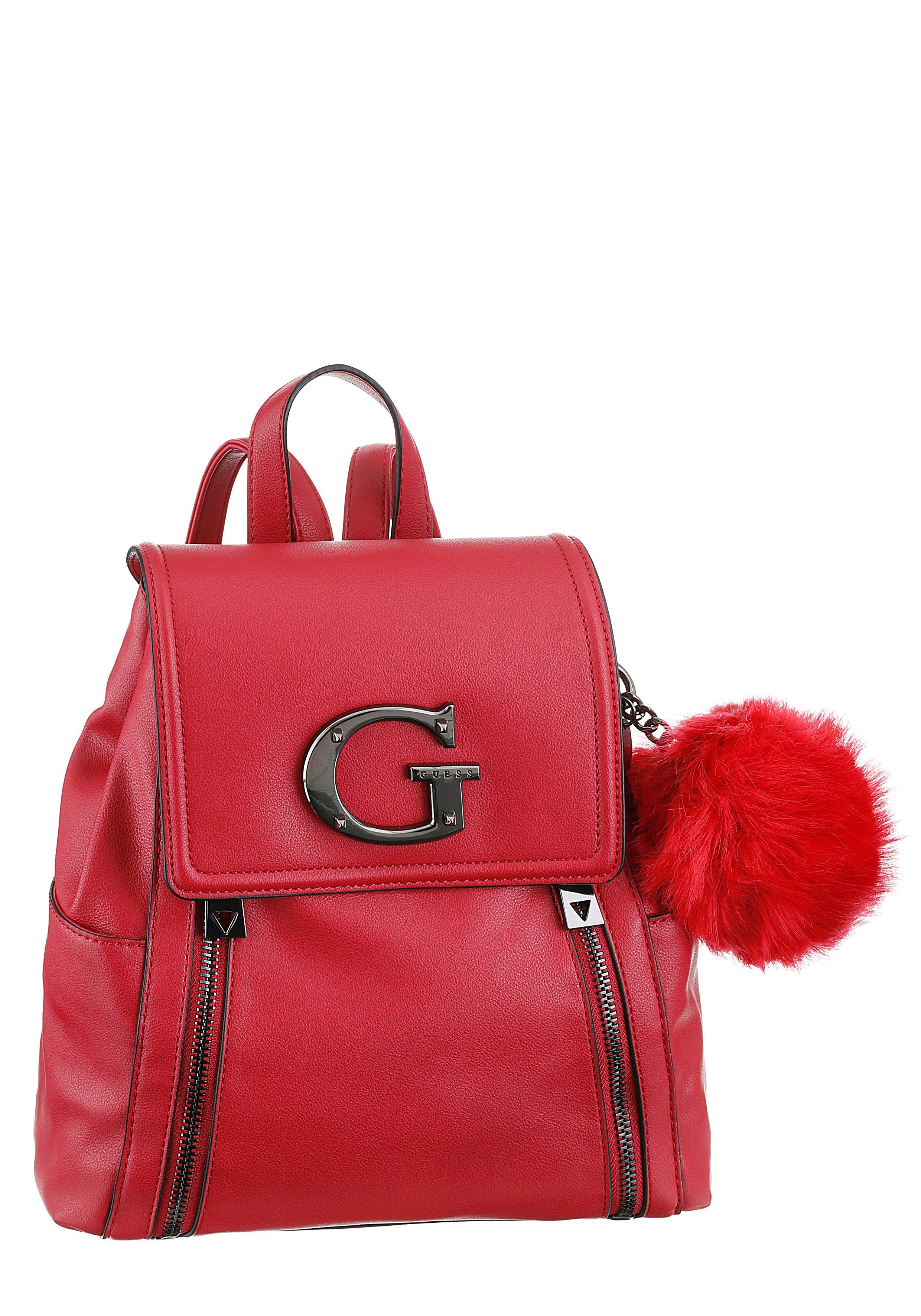 Guess Cityrucksack »Karola Large Backpack«, mit tendiger Kunstfell Bommel online kaufen | OTTO Guess Cityrucksack »Karola Large Backpack«, mit tendiger Kunstfell Bommel online kaufen | OTTO