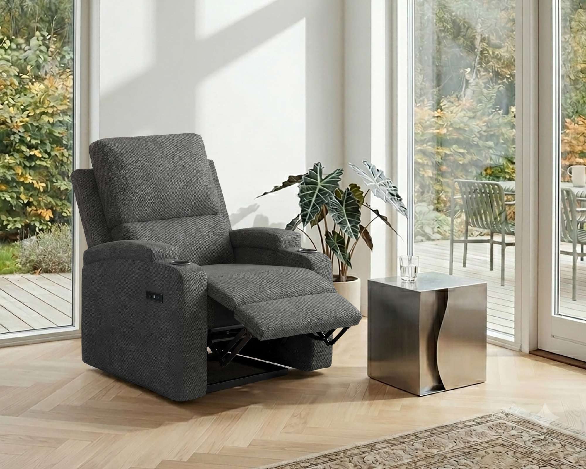 OTTO home Relaxsessel NAPORI Struktur, Kinosessel, Multimedia-Sessel, TV-Sessel mit manueller u elektrischer Relaxfunktion u. Getränkehalter