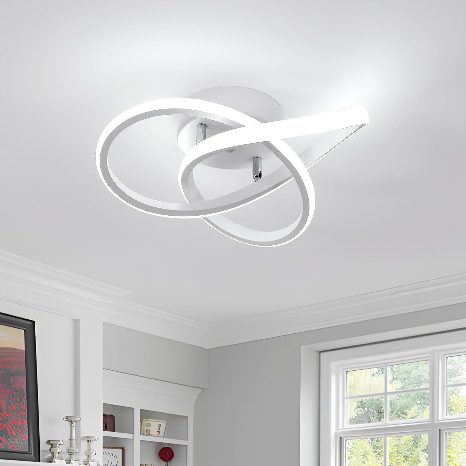Riserva LED Deckenleuchte Kleeblatt LED Deckenleuchte Aluminium 30W Tageslichtweiß modern