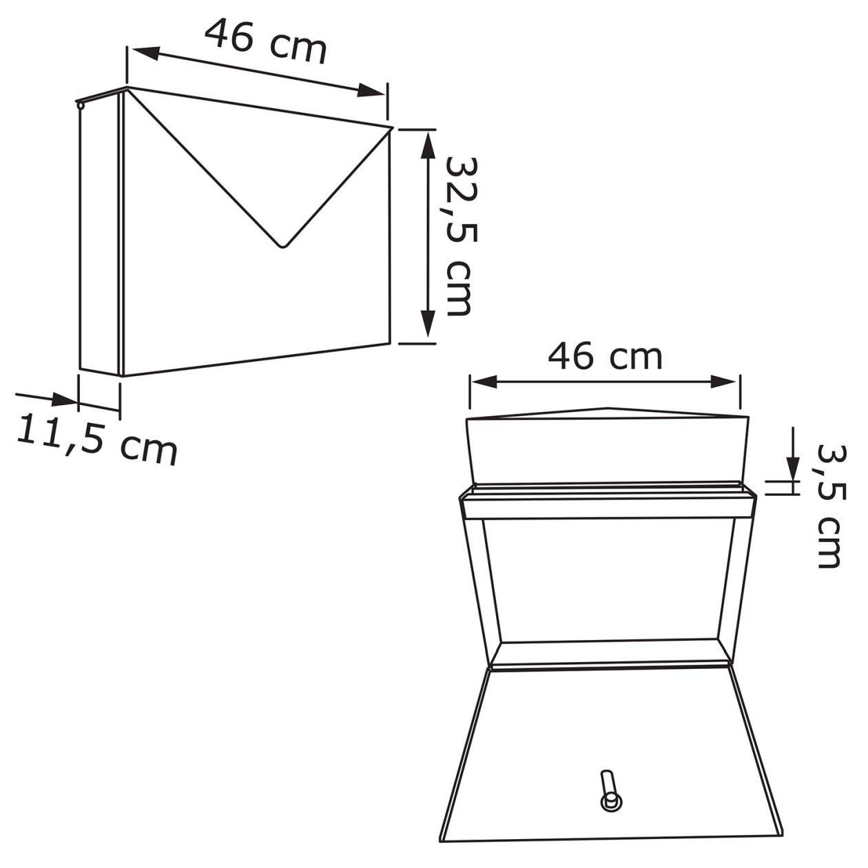 Bravios Letter Weiß Briefkasten Standbriefkasten