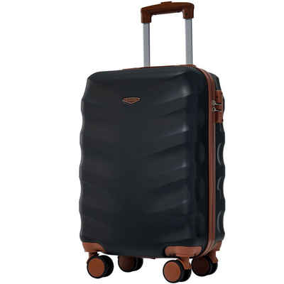 Ulife Hartschalen-Trolley Hartschalen-Koffer Rollkoffer Reisekoffer Handgepäck, 4 Rollen, ABS-Material, TSA Zollschloss
