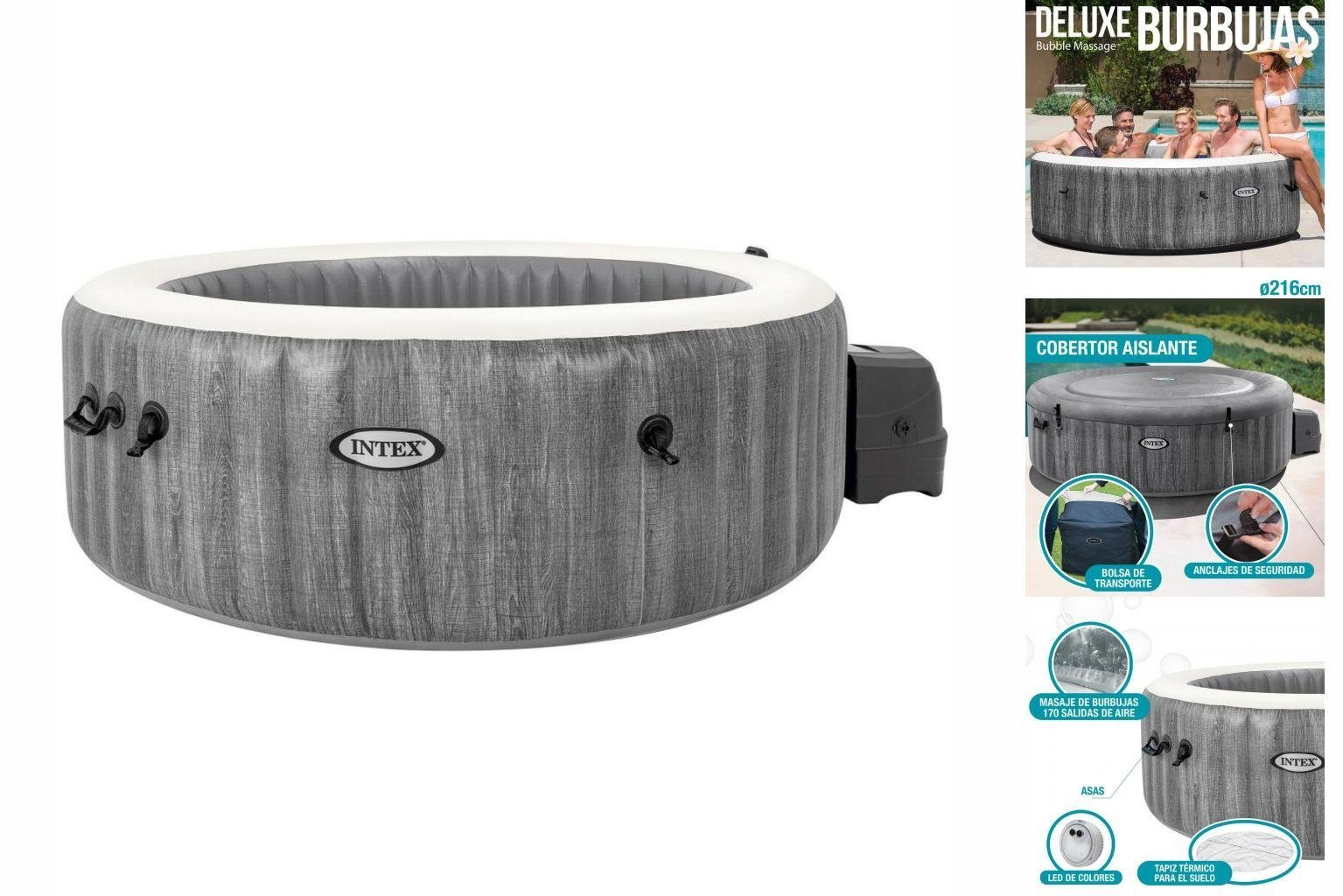 Intex Whirlpool Aufblasbares Spa Intex Purespa Greywood Deluxe 28442EX ...