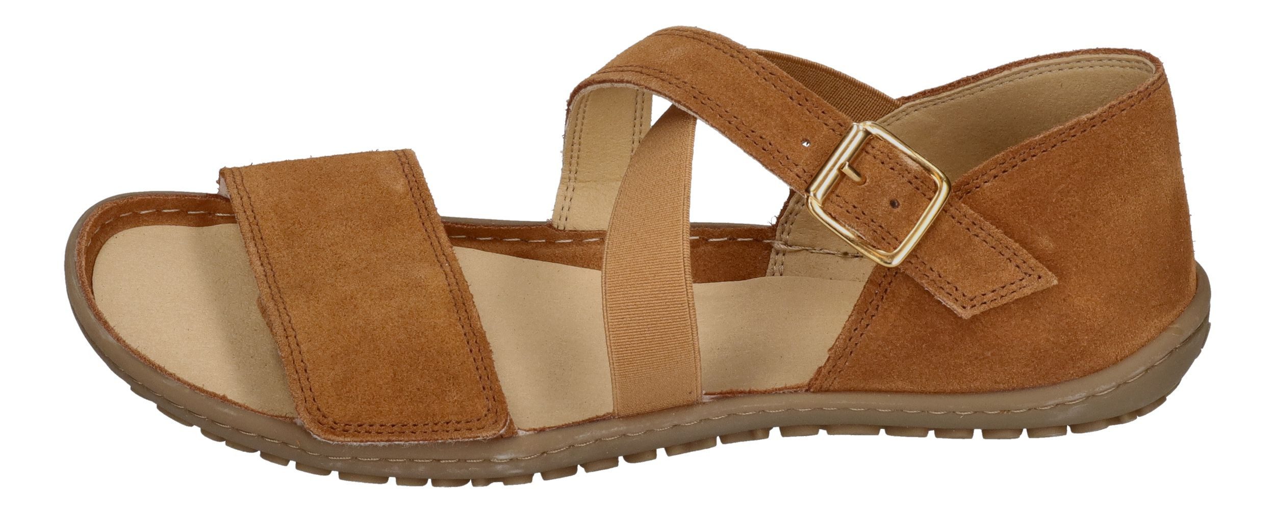 KOEL ISA SUEDE Barfußschuh Cognac