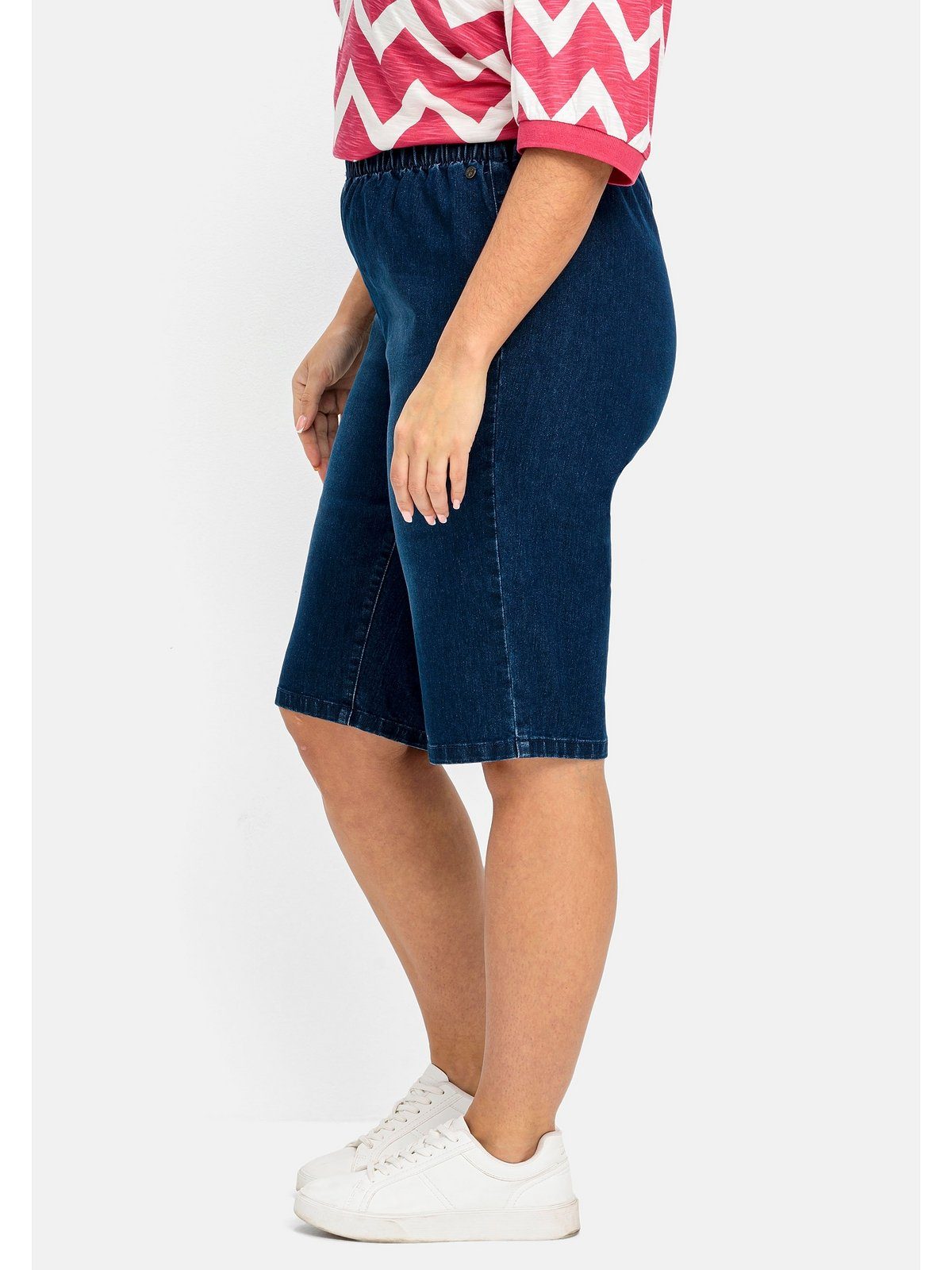 Sheego Bermudas Große Größen aus elastischer Denimqualität