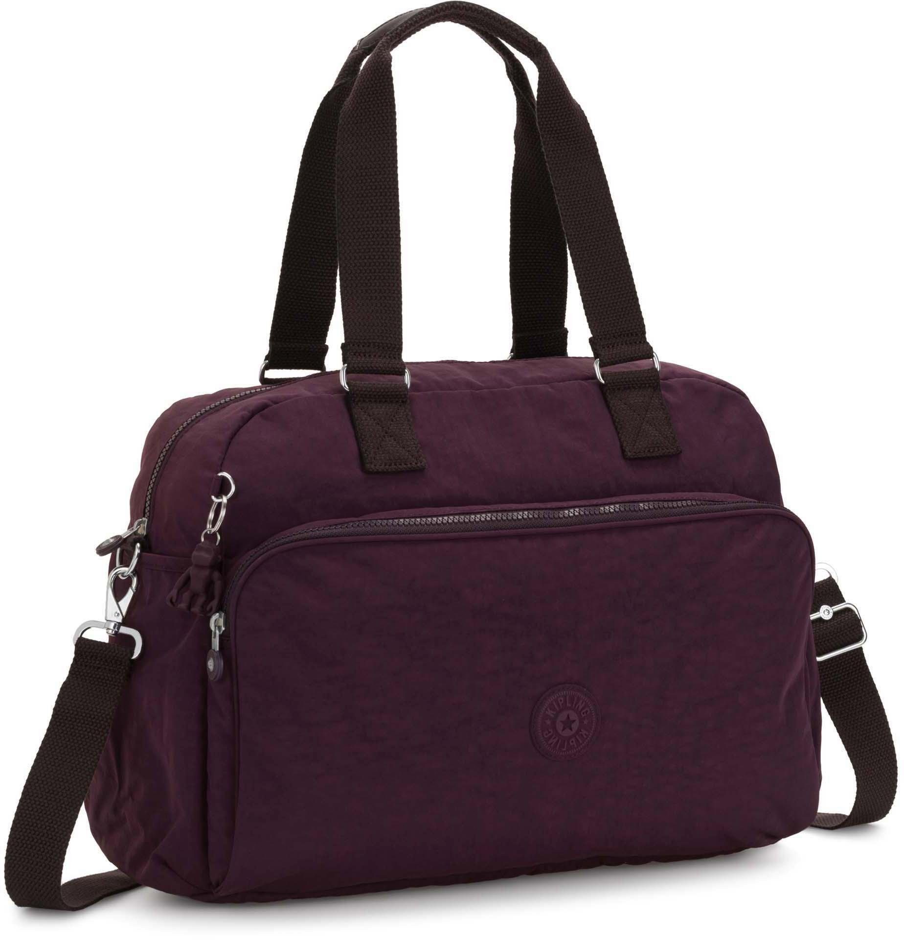 KIPLING Reisetasche »July, Dark Plum«, Geräumiges Hauptfach mit Fächern