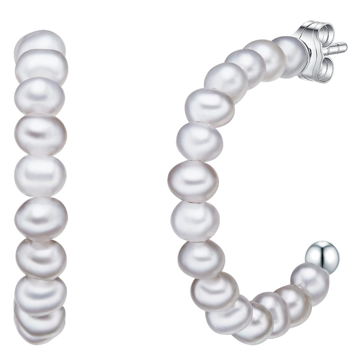 Valero Pearls Paar Сережки-кільця Set: VP756 (2-tlg), aus Süßwasser-Zuchtperlen