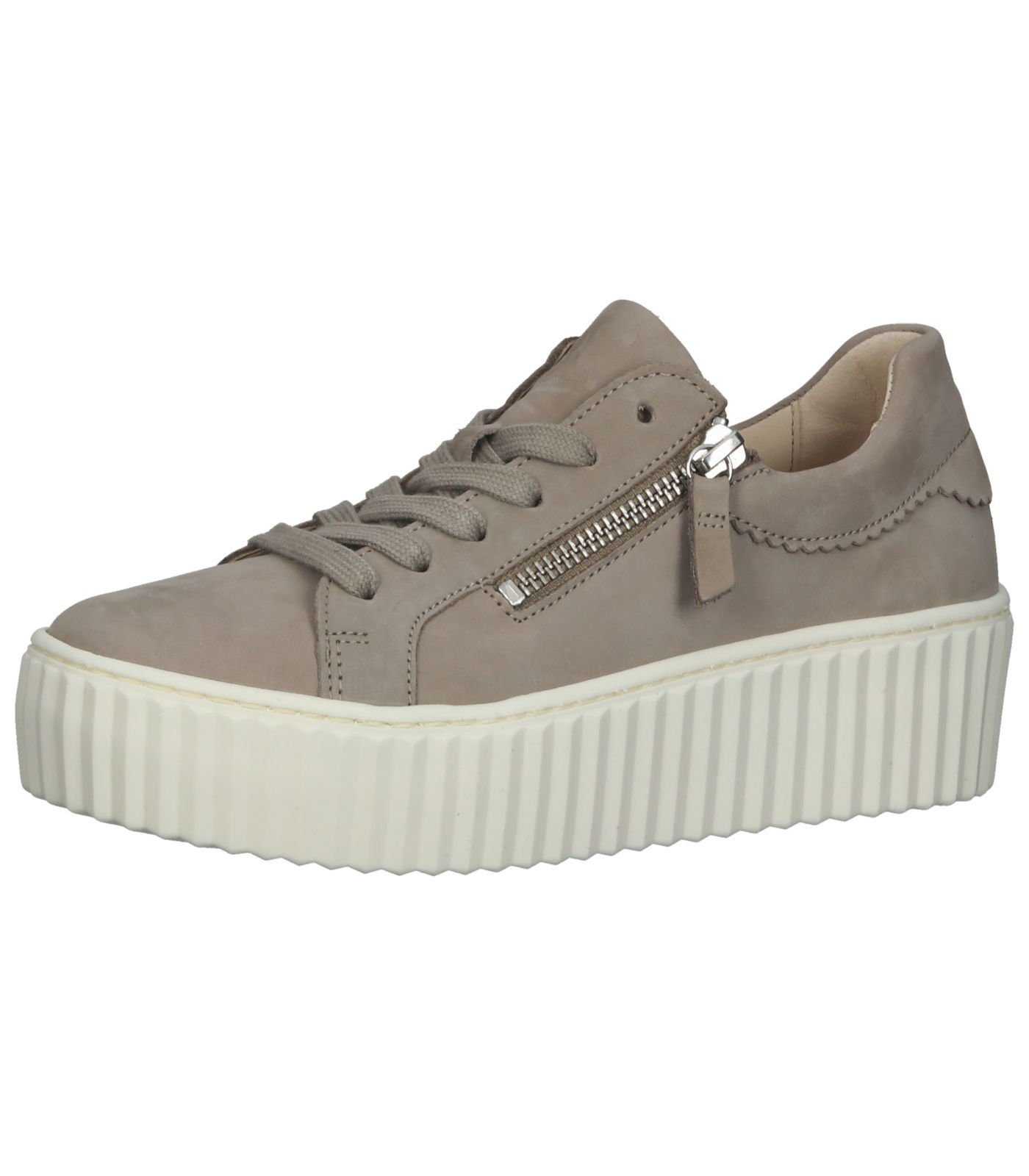 Sneaker Leinen Nubukleder Plateausneaker Gabor