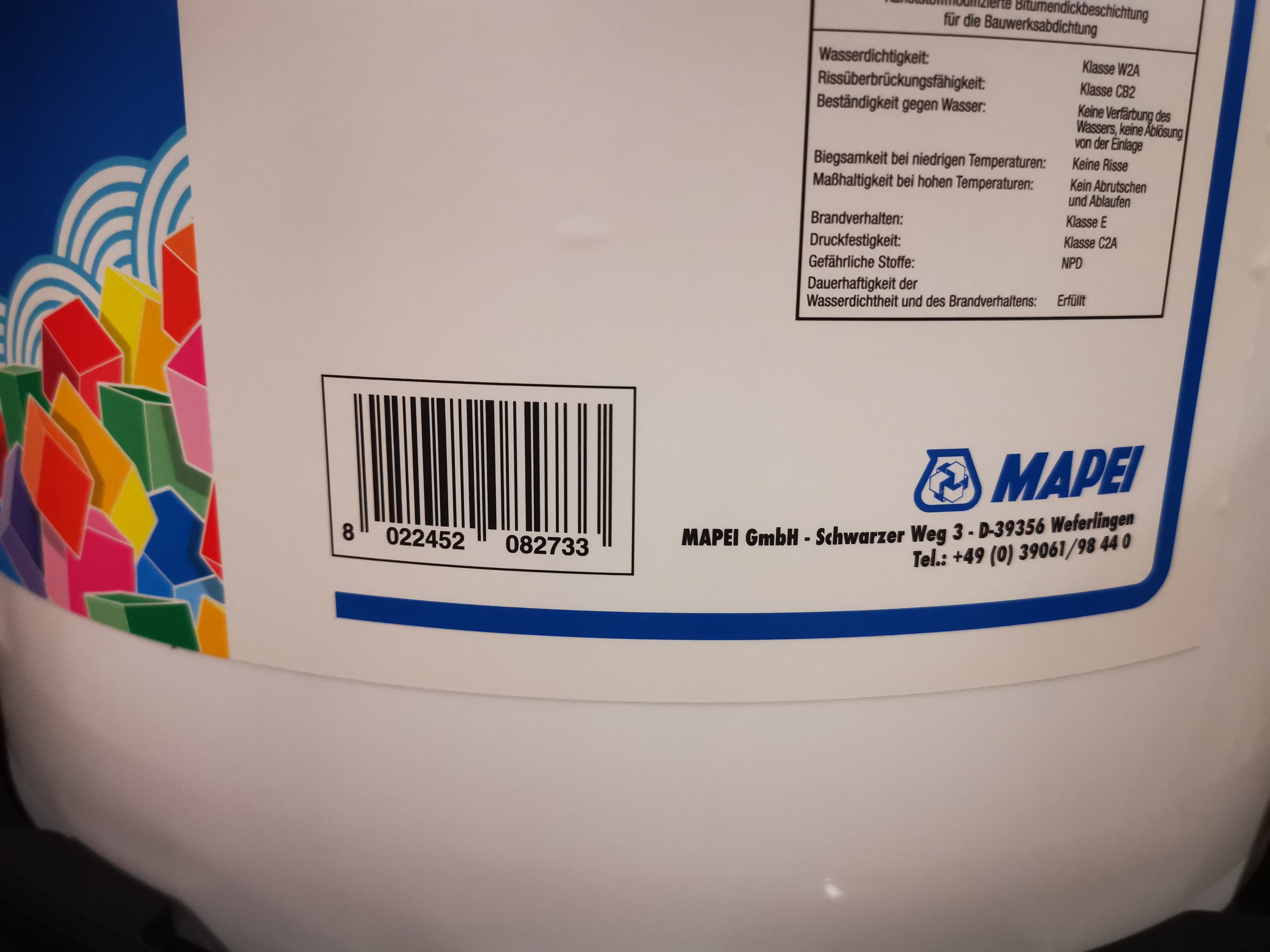 MAPEI Dichtstoff Mapei Plastimul 1k Classic Bitumen Dickbeschichtung 30 L Abdichtung, Bitumen Dickbeschichtung, Eimer