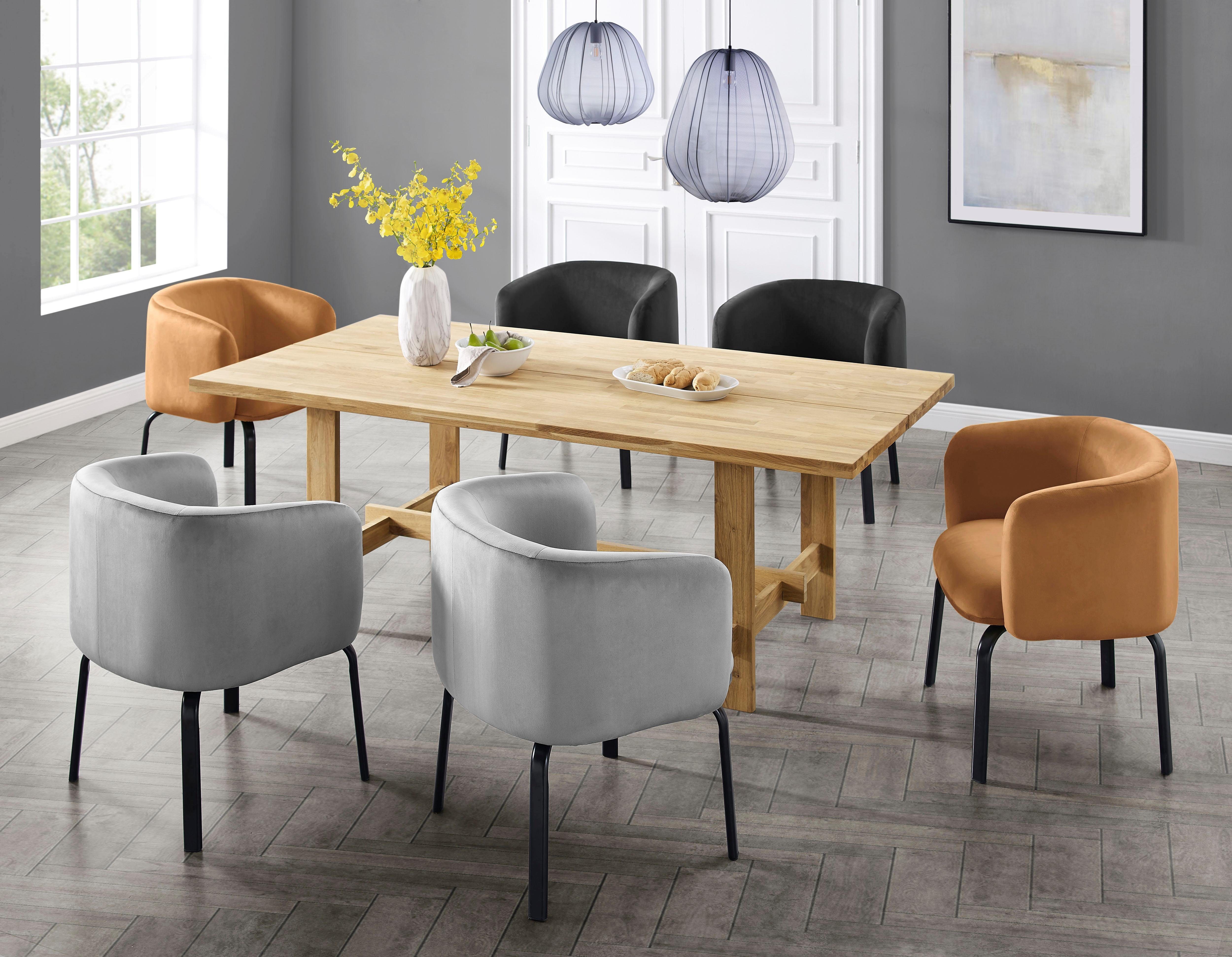 andas Esszimmerstuhl »Eibner« aus einem schönen, weichen Velvet Bezug