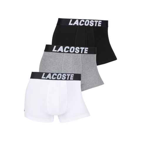 Lacoste Trunk eng Boxershorts Lacoste Herren Premium (Packung, 3er-Pack) aus Stretch-Baumwolle im 3er-Pack