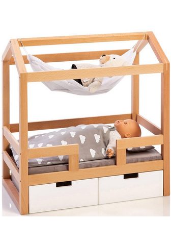 MUSTERKIND ® Puppenbett "Barlia natur/we...