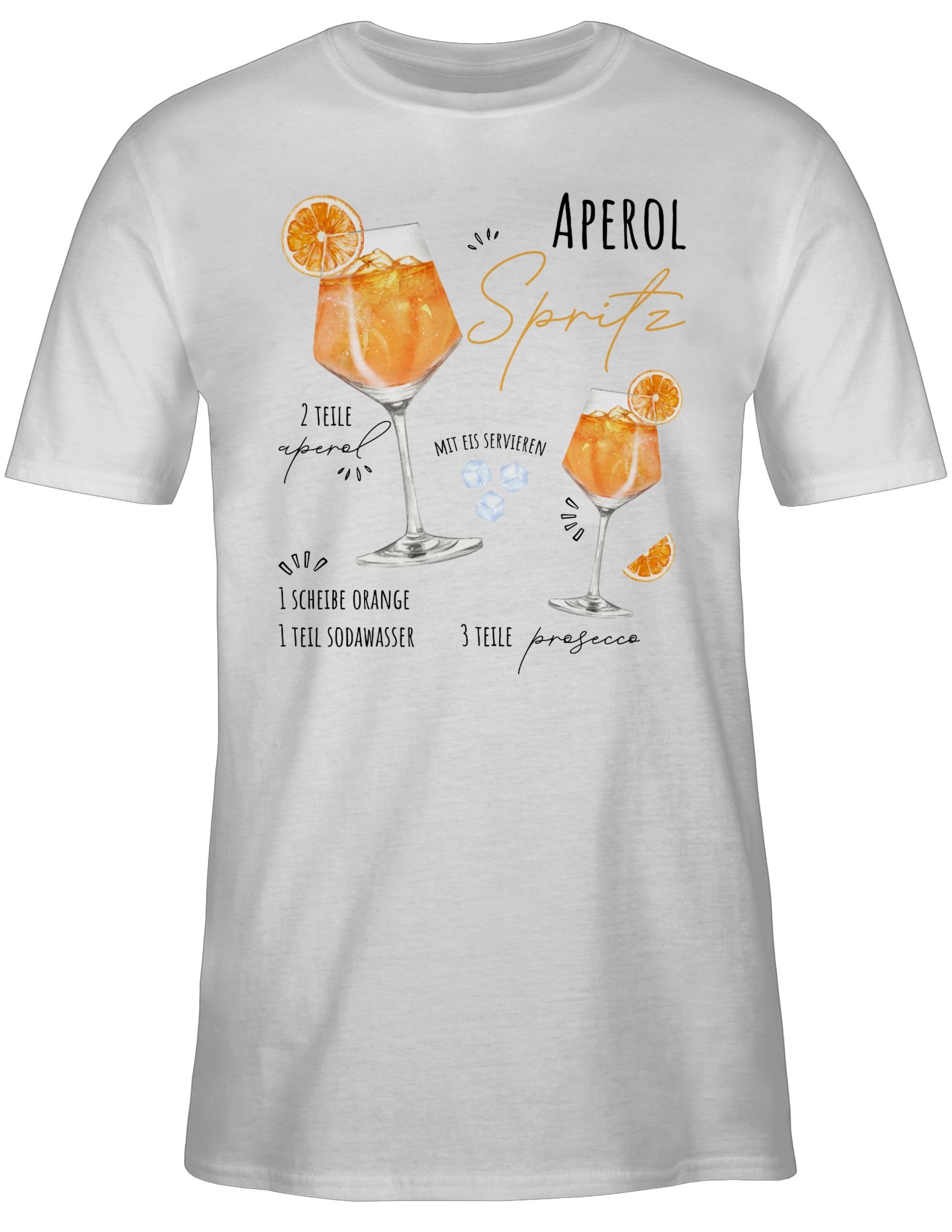 Shirtracer T-Shirt Aperol Spritz Rezept I günstig online kaufen
