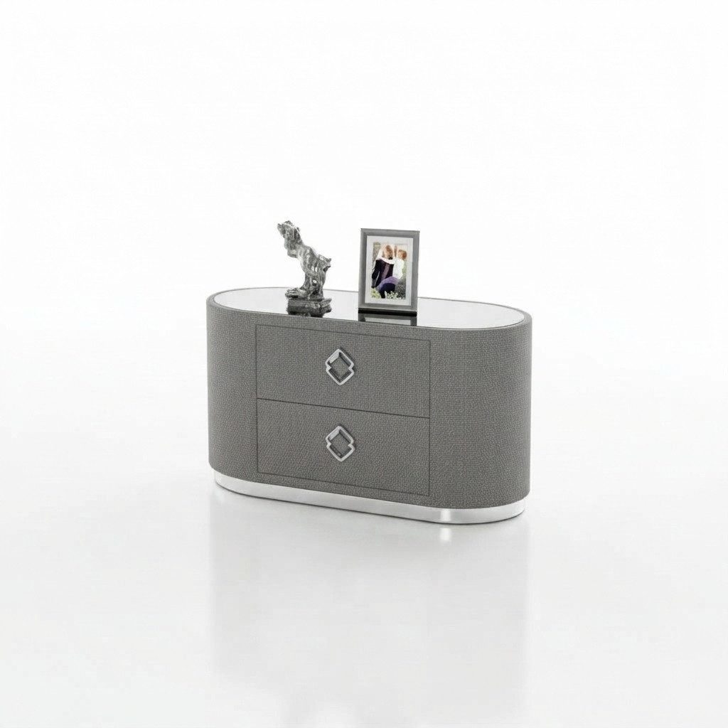 Xlmoebel Nachttisch Weißer Design-Nachttisch mit elegantem, modernem Stil und Stauraum (1-St., Nachttisch), Hergestellt in Europa