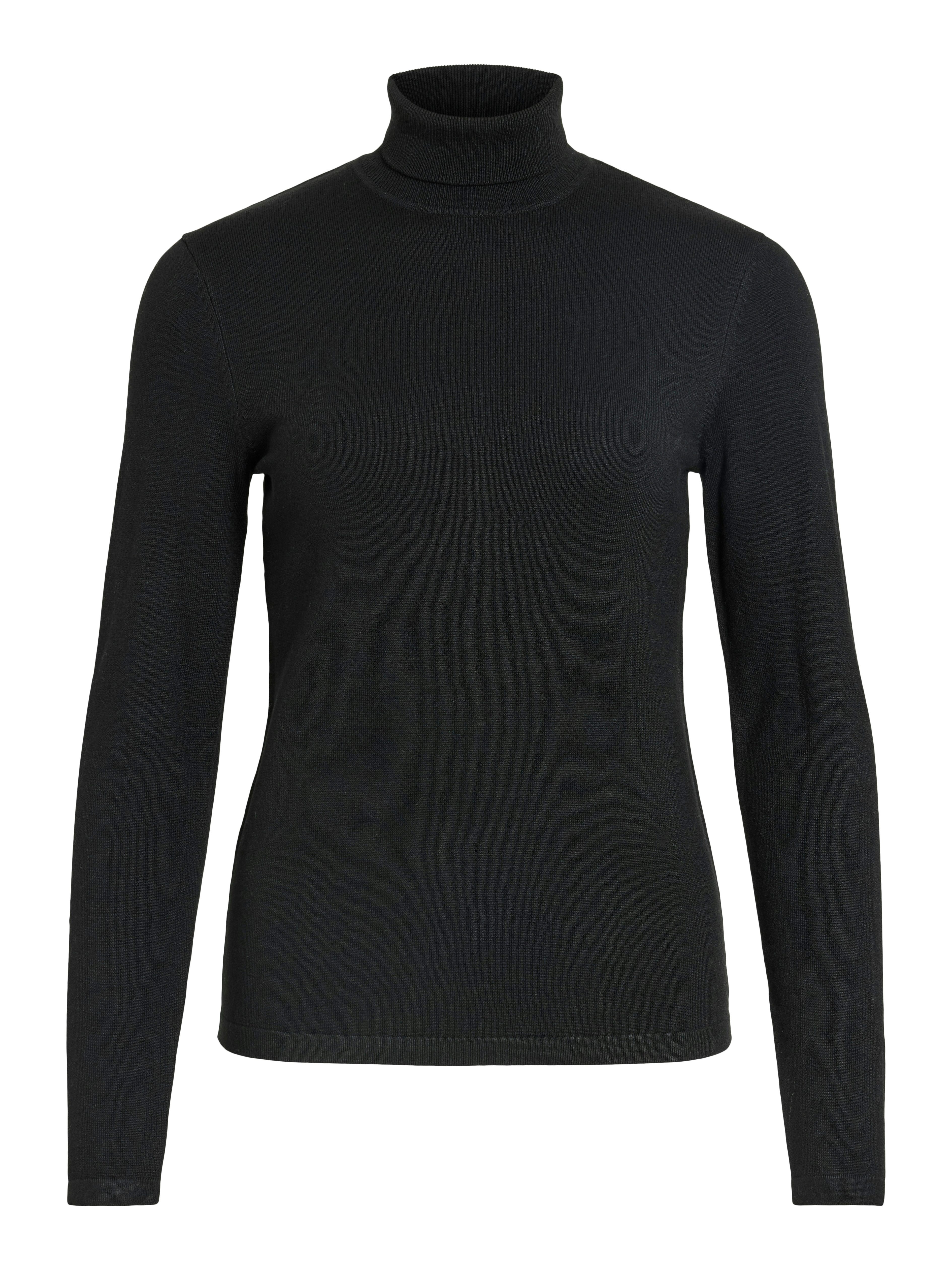 Vila Rollkragenpullover VIMALU ROLLNECK L/S KNIT TOP NOOS Materialmix