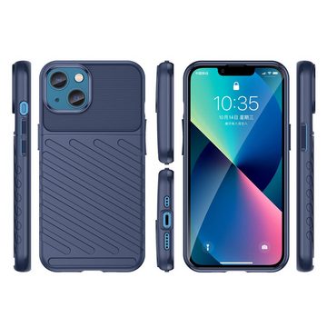 CoolGadget Handyhülle Blau als 2in1 Schutz Cover Set für das Apple iPhone 13 6,1 Zoll, 2x 9H Glas Display Schutz Folie + 1x TPU Case Hülle für iPhone 13