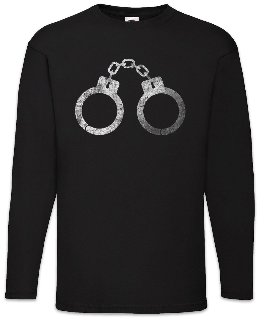 Urban Backwoods Langarmshirt Handcuffs Langarm T-Shirt Handschellen Polizei Criminal Gangster (1-tlg) Police Cuffs Bondage Gothic