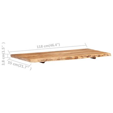vidaXL Badezimmer-Set Badezimmer-Waschtischplatte Massivholz Akazie 118x55x3,8 cm