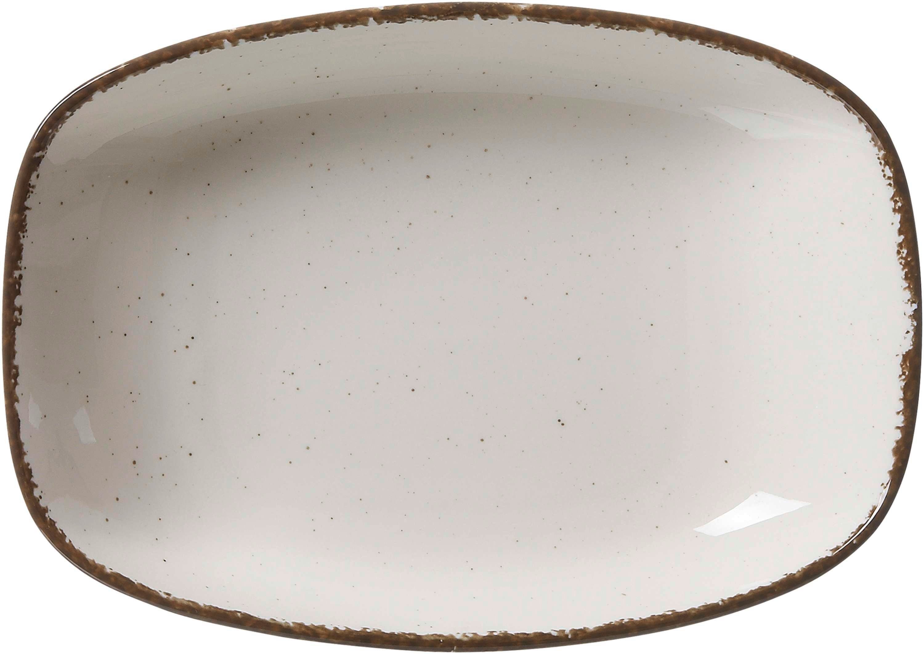 Ritzenhoff & Breker Teller Suppenteller Teller Casa Porzellan creme 23,5 x 16 x 4 cm, (1 St), Spülmaschinefest