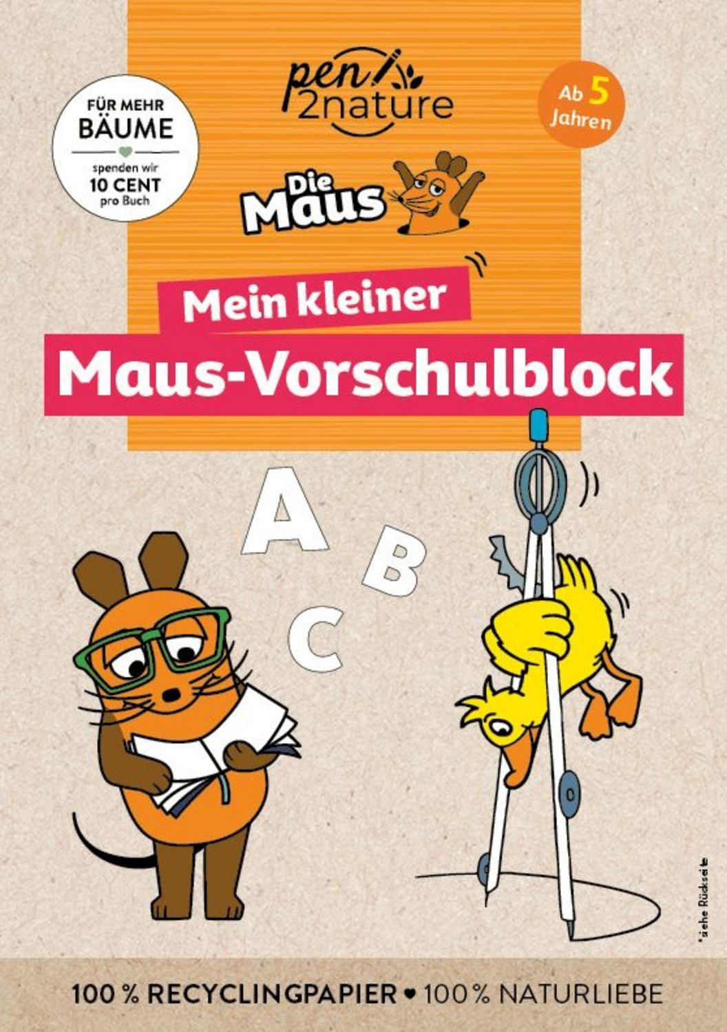 Mein kleiner Maus-Vorschulblock. Vorschulübungen für Kinder ab 5 Jahre / Pen2nature