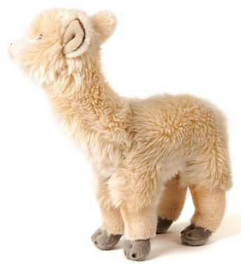 Uni-Toys Kuscheltier Alpaka beige, stehend - 23 cm (Höhe) - Plüsch-Lama - Plüschtier, zu 100 % recyceltes Füllmaterial