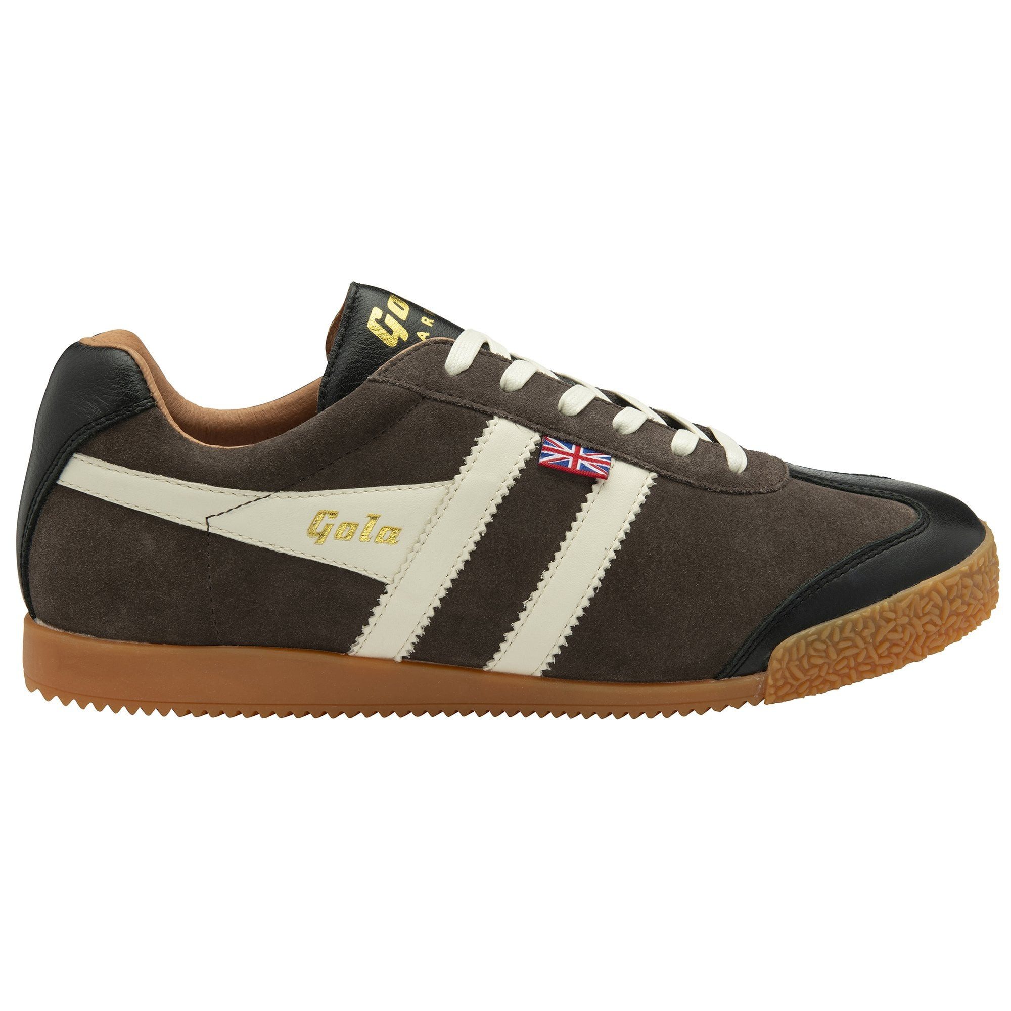 Gola Harrier Oxford - Made in England - braun/schwarz/weiss Herren Sneaker