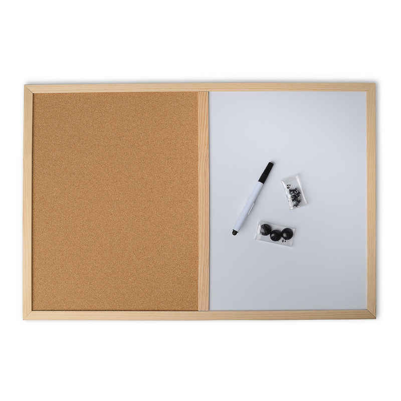 Decosa Memoboard Decosa Pinnwand mit Stift und Pins, 600 x 400 x 15 mm, (1-tlg), Inkl. Stift und Pins
