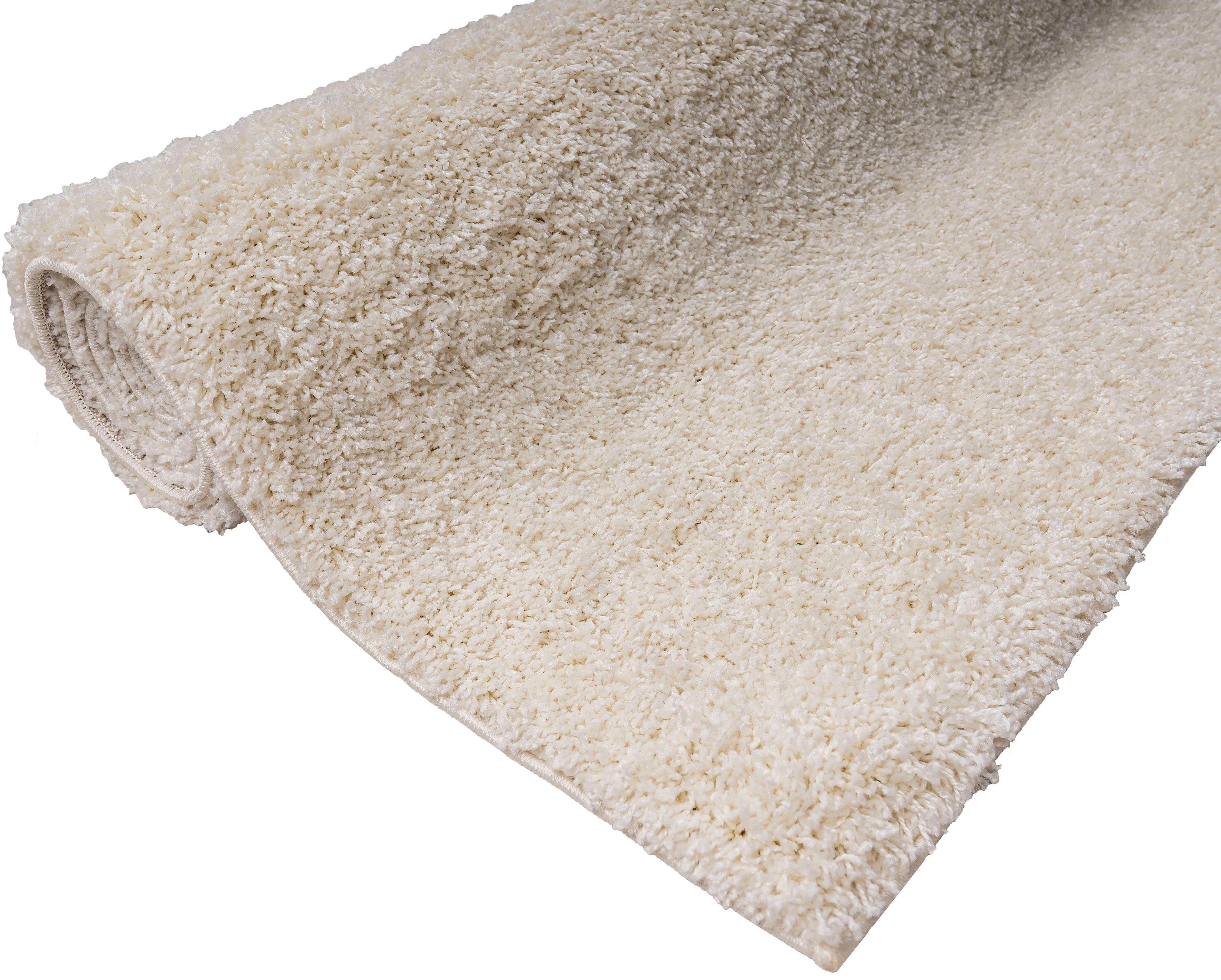 Bruno Banani Hochflor-Teppich Shaggy Soft, rechteckig, Höhe: 30 mm, gewebt, Uni Farben, besonders weich und kuschelig, Kundenliebling – Bild 4 von 5