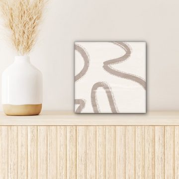 OneMillionCanvasses® Leinwandbild Moderne Kunst - Beige - Abstrakt, (1 St), Leinwand Bilder für Wohnzimmer Schlafzimmer, 20x20 cm