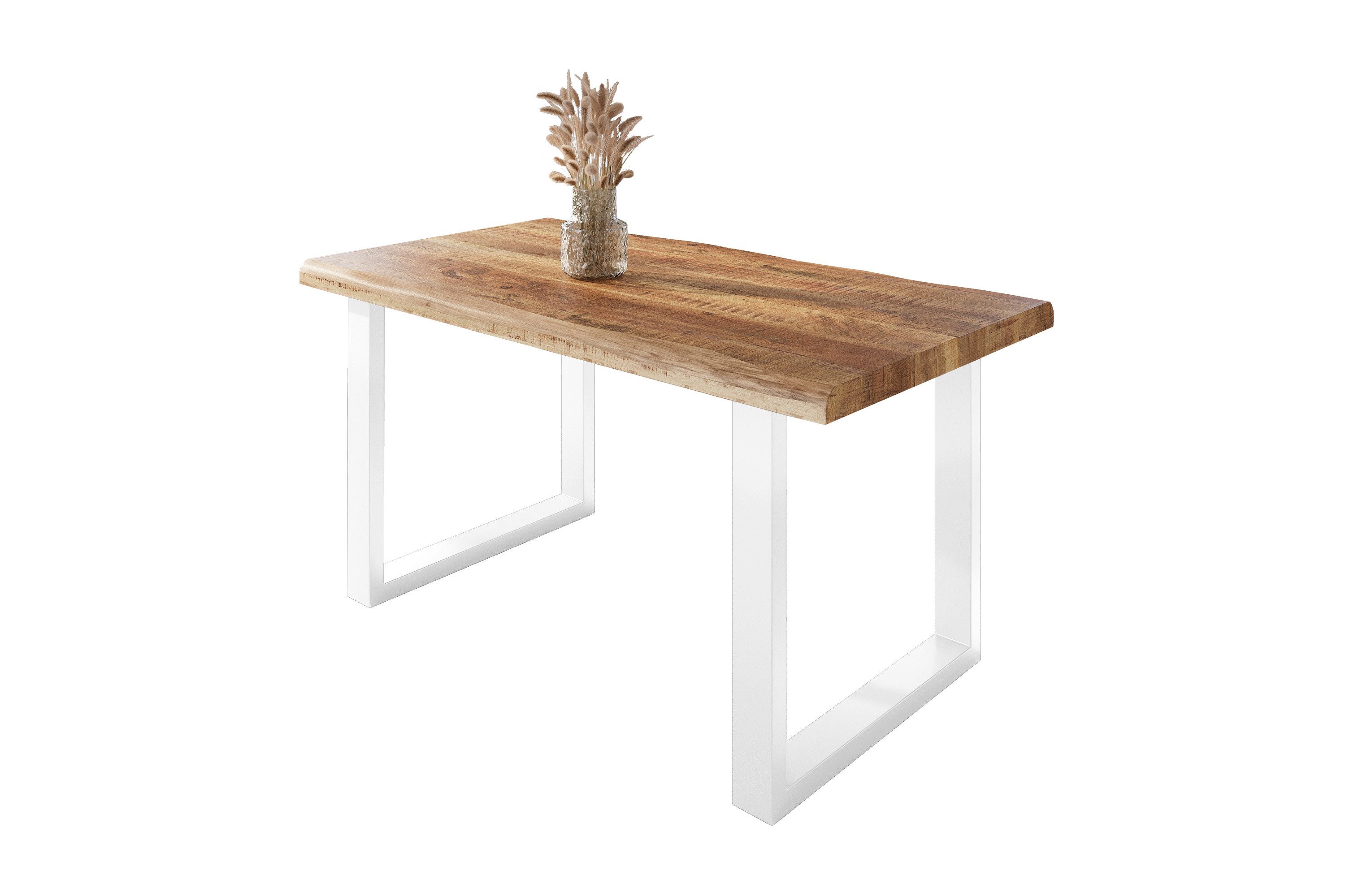 SAM® Esstisch Waves, Mangoholz, gedoppelte Tischplatte, günstig online kaufen