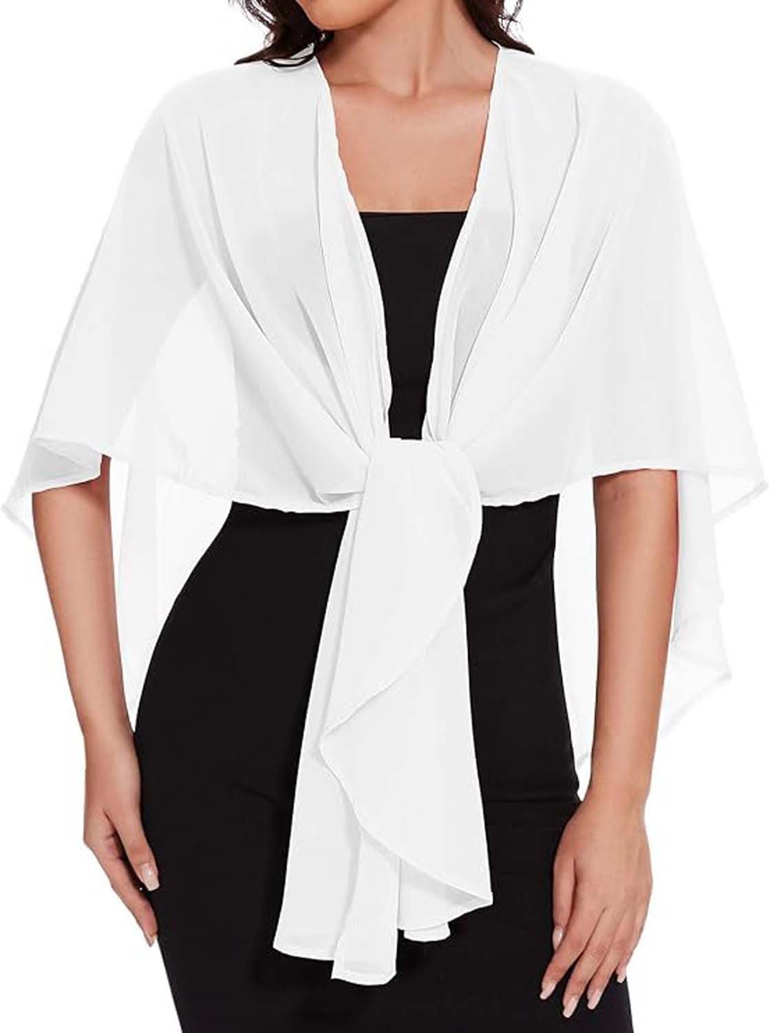nsihing Modeschal Damen Chiffon Shrugs Schals und Wrap für Abendkleid Hochzeit Cover Up