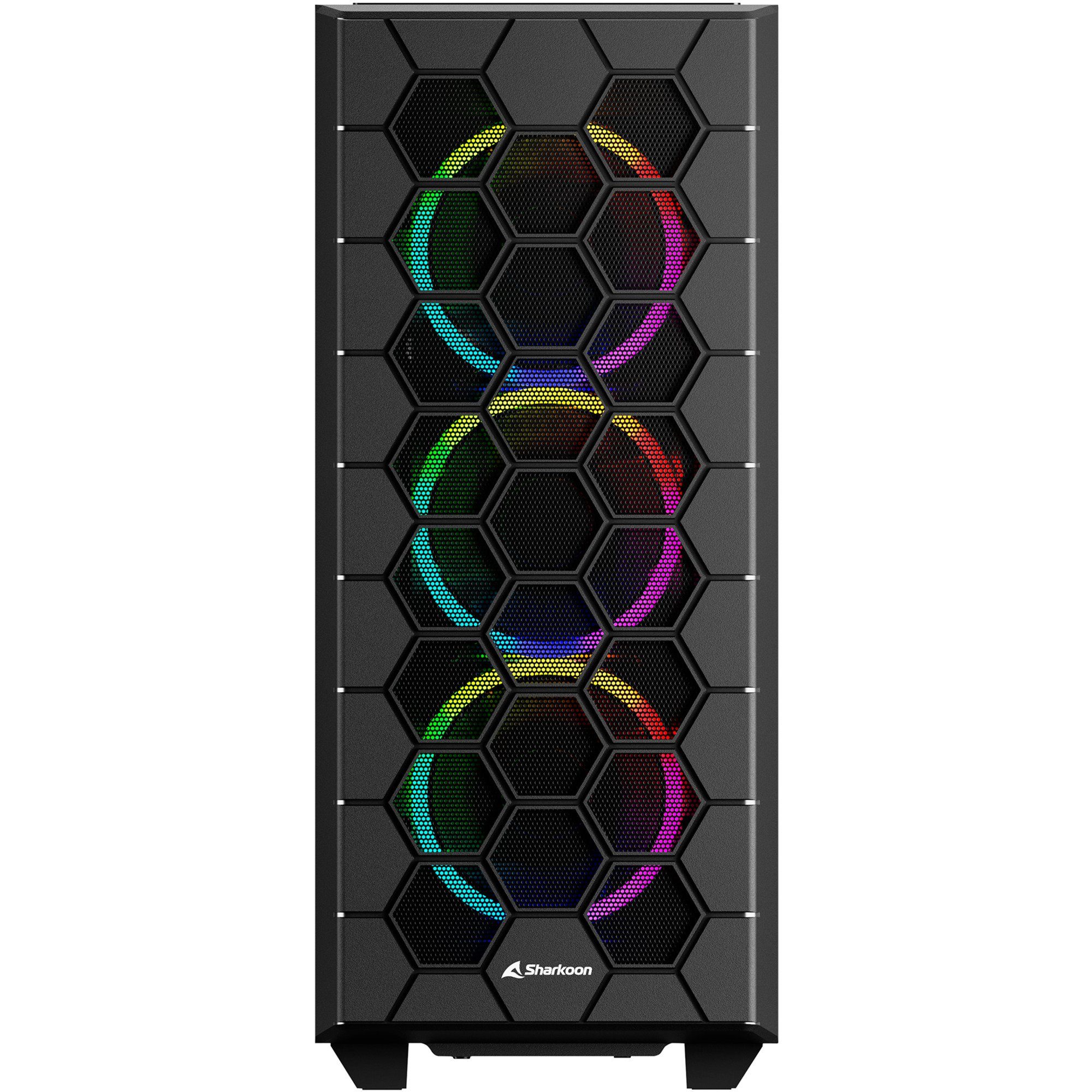 Sharkoon PC-Gehäuse Sharkoon RGB HEX, Tower-Gehäuse, (Seitenteil aus