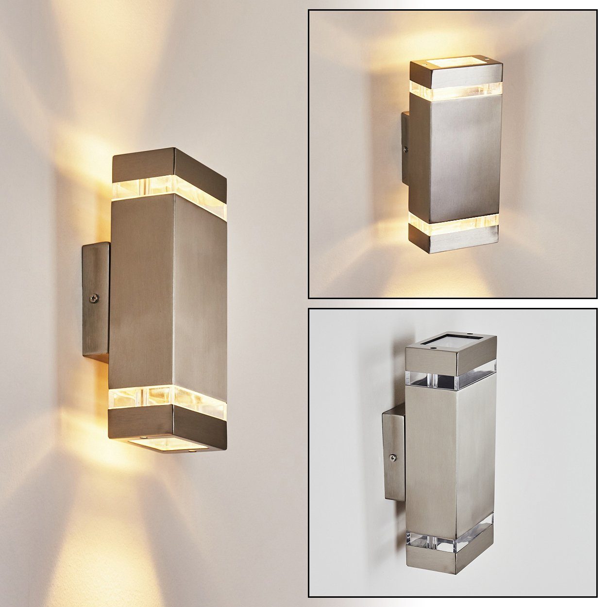 hofstein Außen-Wandleuchte »Vigne« moderne Außenleuchte aus Metall/Kuntstof günstig online kaufen