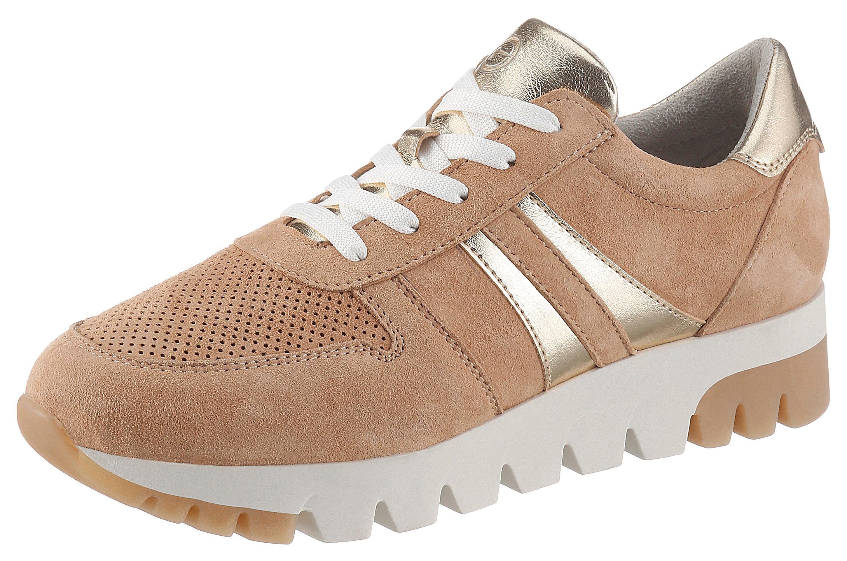 Tamaris »VALLA« Plateausneaker mit Metallic Streifen online kaufen | OTTO Tamaris »VALLA« Plateausneaker mit Metallic Streifen online kaufen | OTTO