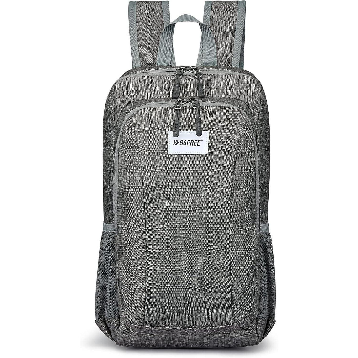 LuxusKollektion Minirucksack Kleiner Rucksack Mini Daypack 10L Tagesrucksack Wanderrucksack Grau