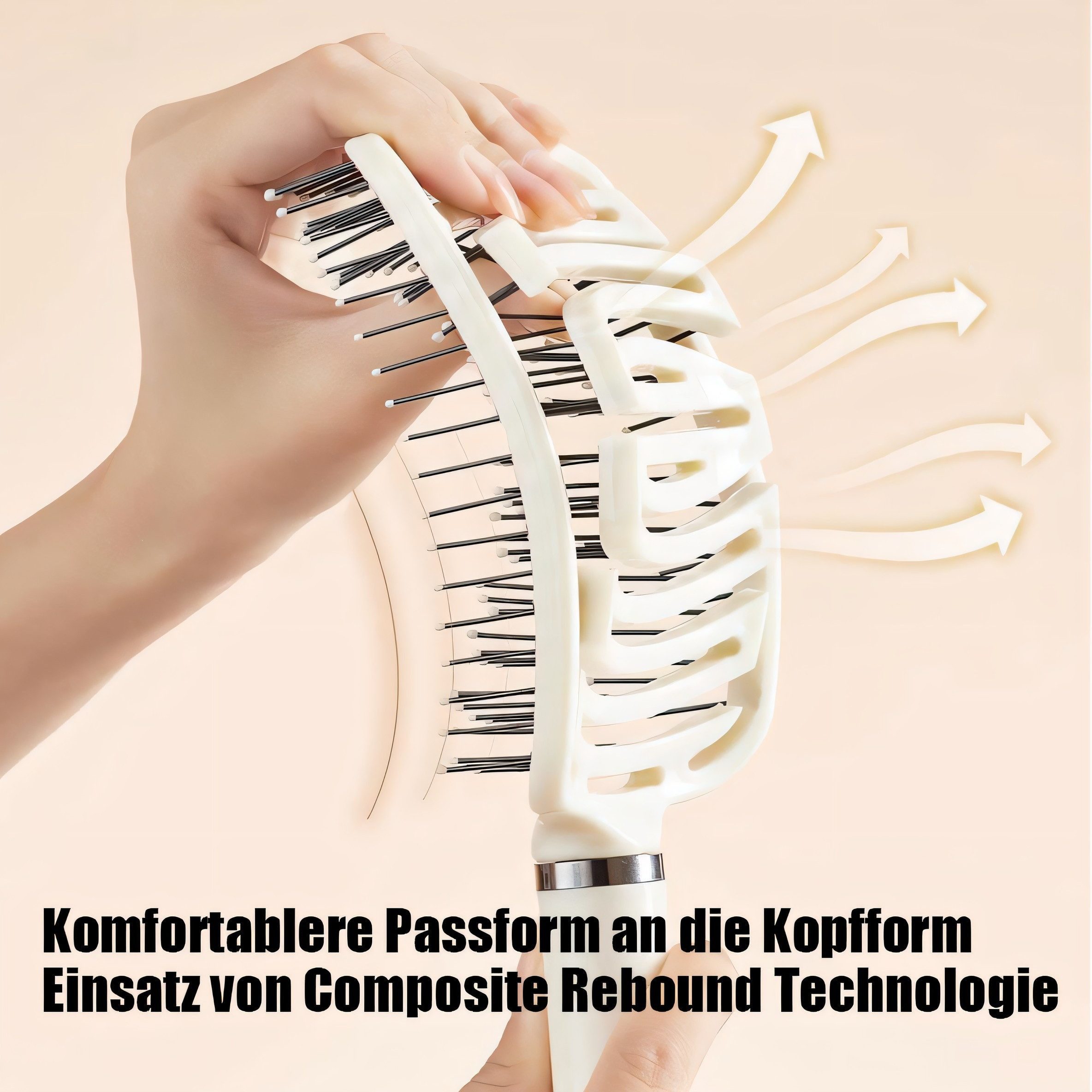 Luckice Haarkamm Luftkissen-Bürste Massage-Bürste Hairbrush Flexible Noppenbürste, (ohne Statik, Männer und Frauen verfügbar, 1 tlg), Sanfte Haarbürste  haarschonend Luftkissen puffy